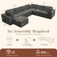 Alupssuc Oversized Cloud Sectional Couches for Living Room, L-Shaped ...