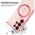 thumbnail image 3 of for Samsung Galaxy S23 Ultra 5G Case [Support Magsafe] Love Heart Pattern Magnetic Plating Luxury Elegant Case Camera Protector Soft TPU Shockproof Corner Back Cover -Pink, 3 of 11