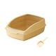 thumbnail image 2 of Caja de arena para gatos, inodoro para gatitos, contenedor de arena grande, arena para gatos fácil de limpiar Amarillo, 2 of 9