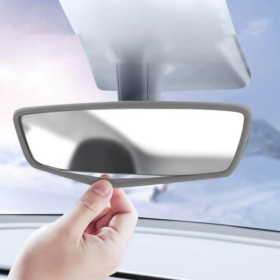 Car Interior Accessories Rear View Protector Frame Compatible with Model 3 Y X S Semi 2014-2024 Rearview Cover Silicone Decoration Center Console Enhancement