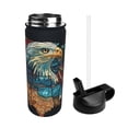 thumbnail image 2 of Yiaed Stained Glass Eagle USA Print Water Bottle with Straw Lid, Stainless Steel Double Wall Insulated Water Bottle | Leak-Proof and Spill-Proof Water Bottle, 2 of 8
