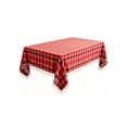 thumbnail image 2 of Christmas Plaid Tablecloth, Tartan Checkered Table Cover, Farmhouse Holiday Dining Decor, Christmas Party Gift, 2 of 7