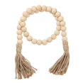 thumbnail image 2 of Farmhouse Wooden Beads Garland Tassel Decor for Coastal Cottage Wood, 2 of 4