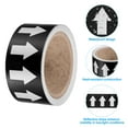 thumbnail image 3 of Uxcell Flow Arrow Tape, Polyethylene Pipe Marking Sticker, 2 inch x 66 ft, Black/White, 3 of 5