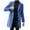 Blue, variant on Men Slim Winter Coat Lapel Collar Long Sleeve Padded Leather Jacket Vintage Thicken Coat Sheepskin Jacket,5XL