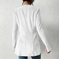 thumbnail image 5 of Blazers for Women Summer Fitted Business Work Jacket Dressy Casual Corduroy Plus Size Lightweight Collarless Office Blazer, 5 of 6