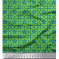 thumbnail image 1 of Soimoi Green Poly Georgette Fabric Talavera Poblana Ethnic Decor Fabric Printed Yard 42 Inch Wide, 1 of 3