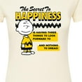 thumbnail image 3 of Peanuts - Secret To Happiness - Juniors Fitted Graphic T-Shirt, 3 of 6