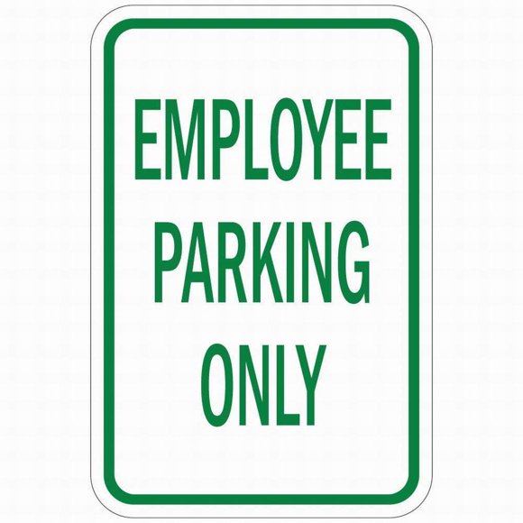 Size: 16" x 12" Employee Parking Only Green Tin Sign Security Sign Street Decor