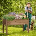 thumbnail image 7 of PetFurnishn Raised Garden Bed Elevated Wood Planter Box Grow Plants Vegetables Flowers Herbs-Wood, 7 of 7