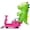 Pink, variant on 12V Ride On Car with Inflatable Character, Powered Ride On Toys with Cleaning Fun, Detachable Mop, Silent TPE Wheels, Bluetooth, Indoor & Outdoor Car for Kids Ages 3-5 - Pink