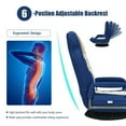 thumbnail image 6 of Costway 360-Degree Swivel Gaming Floor Chair with Foldable Adjustable Backrest Blue, 6 of 12