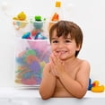 thumbnail image 5 of ZHAOCHENG Bolsa para juguetes de baño Red para juguetes de baño Red de almacenamiento para juguetes de baño para bebés Tres bolsillos pequeños Un bolsillo grande con 2 ventosas para montaje en pared (, 5 of 5