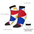 thumbnail image 5 of Women's Men's Philippines Flag Lightweight Ventilation Quarter Ankle Socks, 5 of 7