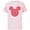 Soft Pink, variant on Disney Mickey Mouse Icon Filled with Red Hearts - Short Sleeve Cotton T-Shirt for Adults - Customized-Black