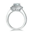 thumbnail image 6 of 1 Carat Heart Double Halo Engagement Ring, Simulated Diamonds Ring Band, Anniversary gift for women In 925 Sterling Silver, 6 of 6