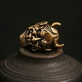 thumbnail image 5 of Solid Brass Gothic Devil Head Bones Screw Rivets Japanese Hanya Mask Buttons -, 5 of 12