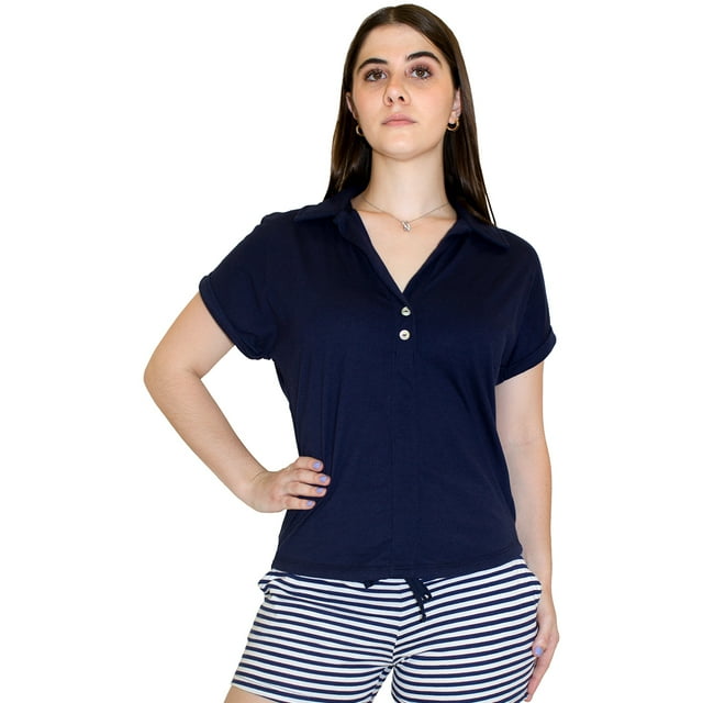 Blusa cuello polo para dama