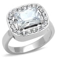 thumbnail image 1 of Bague pour Femmes en Acier Inoxydable Poli avec AAA Grade CZ en Clair - Taille 7, 1 of 1