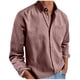 thumbnail image 2 of Ceisia Men's Solid Color Long Sleeve Casual Shirt with Chest Pocket for Daily Wear Pink S Gifts, 2 of 6