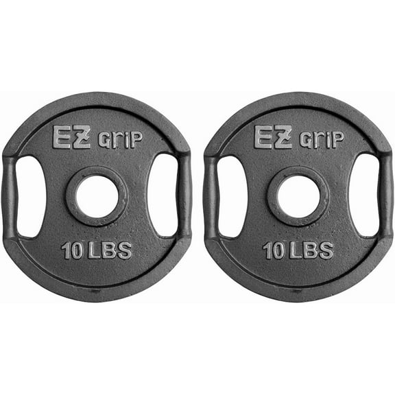 Ader 2" Olympic Grip Weight Plate Pair- 10LB, Gray