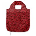 thumbnail image 1 of Abstract Reusable Market Bag, Abstract Pattern in Vibrant Color with Geometrical Shapes Modern Grid on Black, Printed Foldable Bag for Shopping and Grocery Large Capacity, Black Red, by Ambesonne, 1 of 4