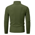 thumbnail image 3 of JTieacloth Pullover Casual Sweater Mens Autumn And Winter Sweater Still Turtleneck Solid Color Sweater(Green), 3 of 5