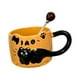 thumbnail image 1 of Taza de café de cerámica taza de beber caliente y fría con cuchara taza de café con leche en relieve para la oficina doméstica dormitorio de hotel Naranja, 1 of 8