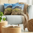 thumbnail image 5 of Ambesonne Nature Throw Pillow Cover 2 Pack, Canyon Cloudy Cliff, 18", Brown Green Blue, 5 of 7