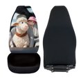 thumbnail image 3 of HUISEFOR Cute Sheep Car Seat Cover 2 Pack Breathable Car Front Seat Protector Elastic Polyester Cars Interior Accessories Fashion Fits for Cars SUV, 3 of 4