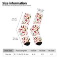 thumbnail image 2 of Fotbe Snowflakes Santa Claus Calcetas Largas con Estampado para Hombre y Mujer – Calcetas de Compresión Transpirables y Elásticas, Viajar y Uso Diario Talla 5-11, 2 of 6