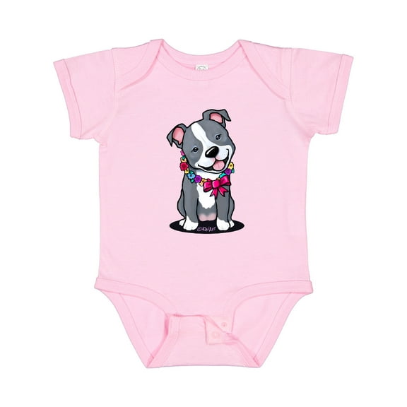 Inktastic Smiling Pit Bull Boys or Girls Baby Bodysuit