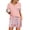 C Pink Plaid, variant on Pajamas Sets for Women 2 Piece Lounge Set Short Sleeve Tops and Shorts Soft Pj Set Sleepwear Loungewear