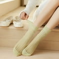 thumbnail image 3 of WOWSTYLE Womens Sheer Socks Casual Ankle Socks Breathable Cool Knit Cotton Crew Frilly Thin Sock 5 Pack, 3 of 9