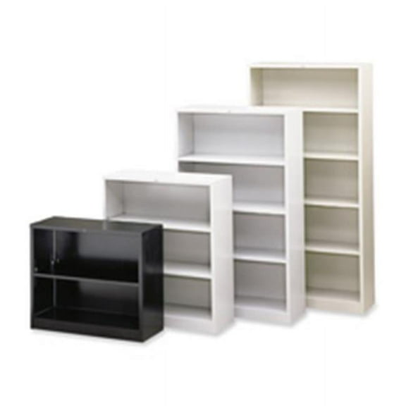 HON Company  2 Shelf Metal Bookcase- 34-.50in.Wx12-.63in.Dx29in.H- Black