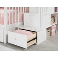 thumbnail image 5 of Columbia Staircase Bunk Bed Twin over Full with Twin Size Raised Panel Trundle Bed in White, 5 of 7