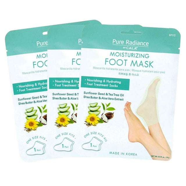 Pure Radiance by CALA Mascarillas Hidratantes para Pies 3 Pares.