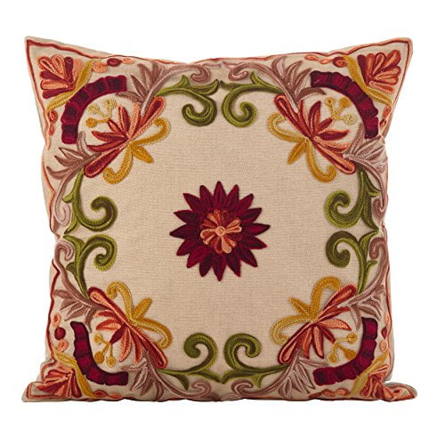 SARO LIFESTYLE Alessandra Collection Embroidered Home Décor