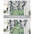 thumbnail image 5 of Waterfall Valances for Windows, Spring Floral Kitchen Sheer Valance Curtains, Blue Tulip Summer Botanical Rustic Rod Pocket Elegant Swag Valances for Living Room Bedroom, 47.2"x38.5", 2 Panel, 5 of 8