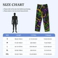 thumbnail image 4 of Lsque Neon Mardi Gras Print Men's Pajama Pants, Lounge Pant - Comfortable Home Wear,Elastic Waistband, Stylish Design-Medium, 4 of 9