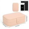 thumbnail image 5 of Travel Jewelry Case Jewelry Organizer Box with Two Layer Portable Small Jewelry Storage Case Accessories Holder/Pink, 5 of 14