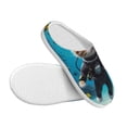 thumbnail image 3 of Lsque Underwater Diving Cat Pattern Womens Comfort Cotton on Scuff With Memory Foam and Anti-skid Sole Slipper-39/40, 3 of 7