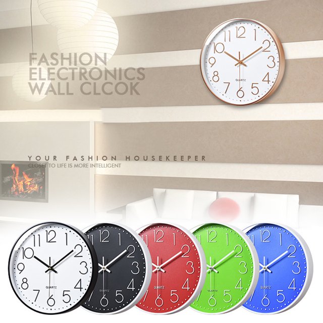 CAROOTU Quartz Wall Clock Plastic Fashion Design Clocks For Home Decor Living Room