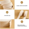 thumbnail image 6 of PH 236 Inch PU Leather Straps 0.8 Inch Single Face Leather Strap Rolls Beige Leather Belt Strips for Belts Bag Straps Pet Collars Keychains 78.7 Inch(2m)/Roll 3 Rolls Bisque, 6 of 7