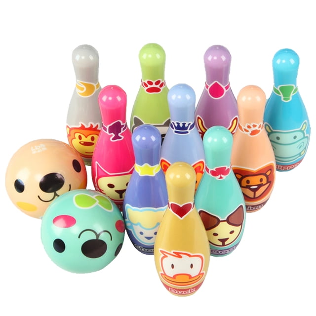 12PCS Bowling Set Funny Bowling Game Set Educational Toy for Indoor & Outdoor