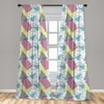 thumbnail image 5 of Ambesonne Retro Curtains, Pastel Funky Memphis, Pair of 28"x84", Multicolor, 5 of 5