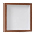 thumbnail image 1 of twisto Ticket Display Box 3 Cm Deep Ticket Shadow Box Top Slot Memory Display Case for Concert Tickets, Travel Memories, Walnut, 15x15cm, 1 of 10