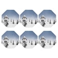 thumbnail image 2 of Disketp Snowman And Christmas Tree Funny Coasters,6 Pcs Leather Coasters With Holder, Perfect Housewarming Hostess Gifts,Protect Furniture From Water Marks Scratch And Damage, 2 of 9