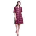 thumbnail image 2 of Moomaya Night Gown For Women Sexy Cotton Plus Size Sleep Shirts For Women-S-XXL, 2 of 6