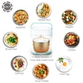 thumbnail image 5 of TLOG Mini arrocera de 2,5 tazas sin cocer, con revestimiento de cerámica saludable, olla de arroz portátil de 1,2 l de viaje, pequeña para 1 a 3 personas, fabricante de arroz personal, vaporizador de, 5 of 5